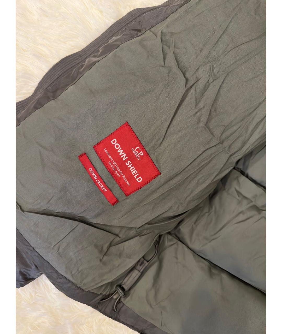 CP COMPANY Серый полиэстеровый пуховик, фото 6