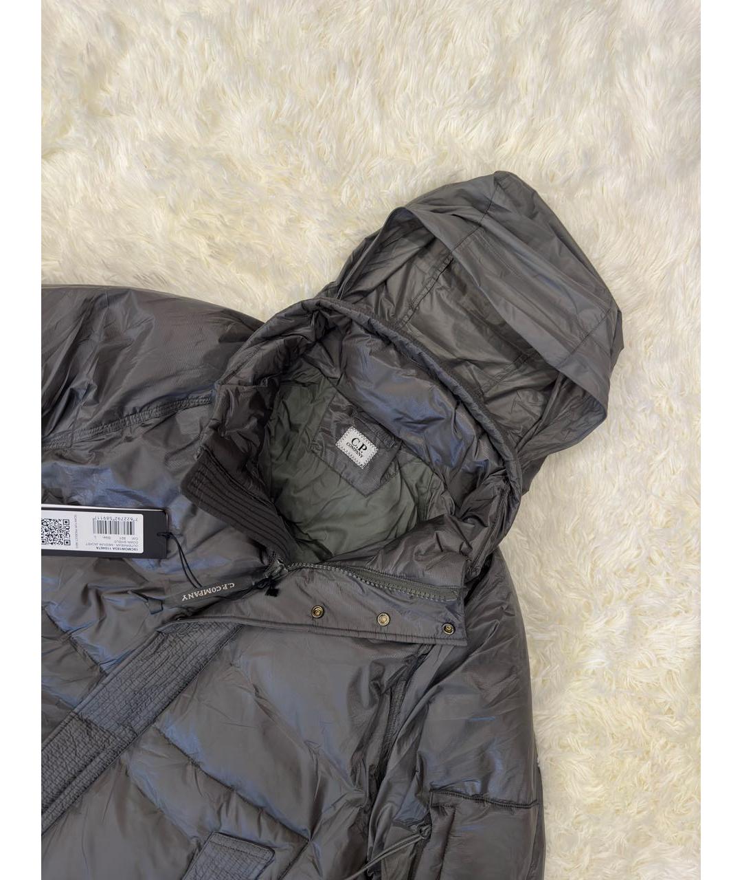 CP COMPANY Серый полиэстеровый пуховик, фото 3