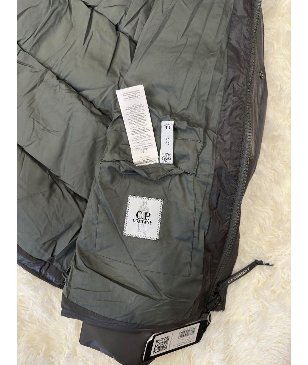 CP COMPANY Серый полиэстеровый пуховик, фото 7