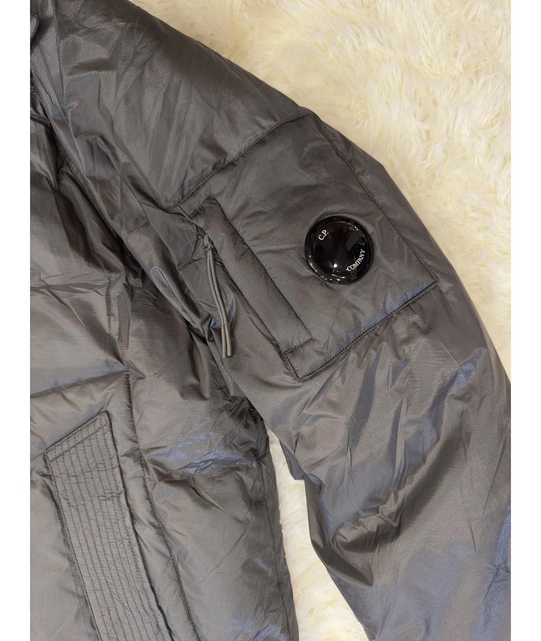 CP COMPANY Серый полиэстеровый пуховик, фото 4
