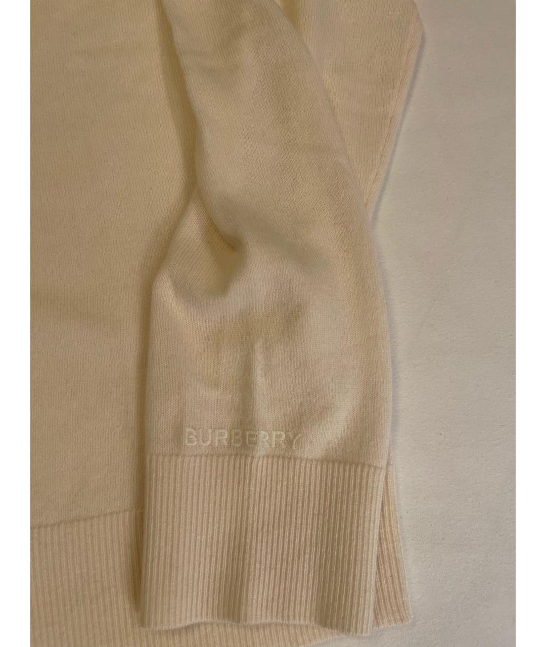 BURBERRY Бежевый кашемировый джемпер / свитер, фото 6