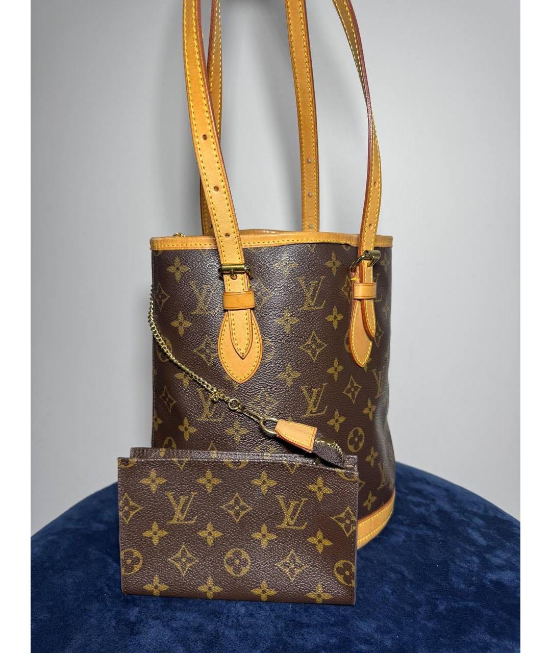 LOUIS VUITTON Коричневая сумка с короткими ручками, фото 2