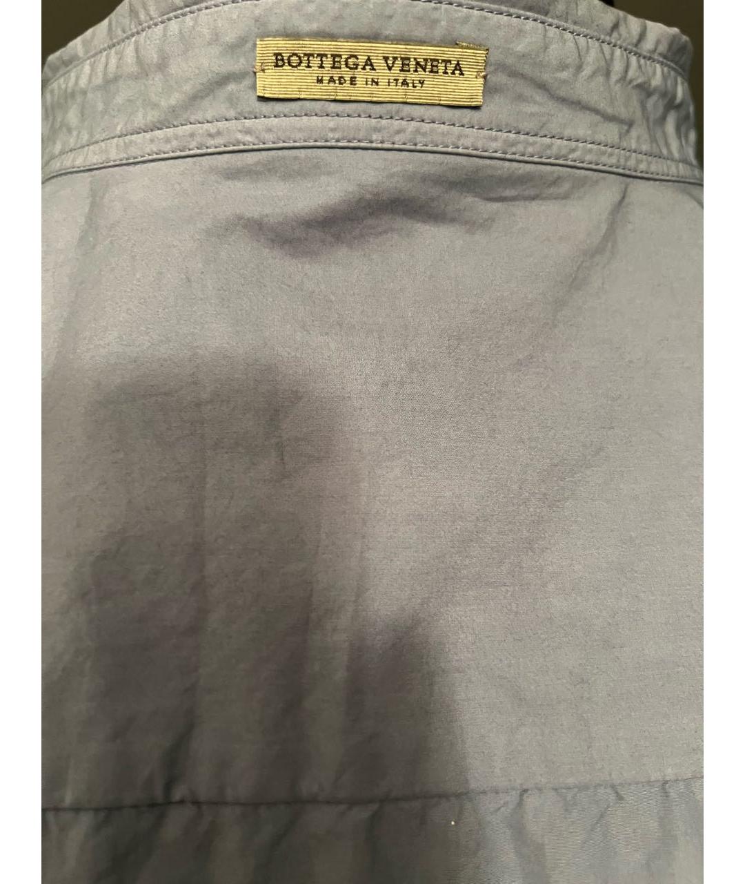 BOTTEGA VENETA Голубая хлопковая кэжуал рубашка, фото 3