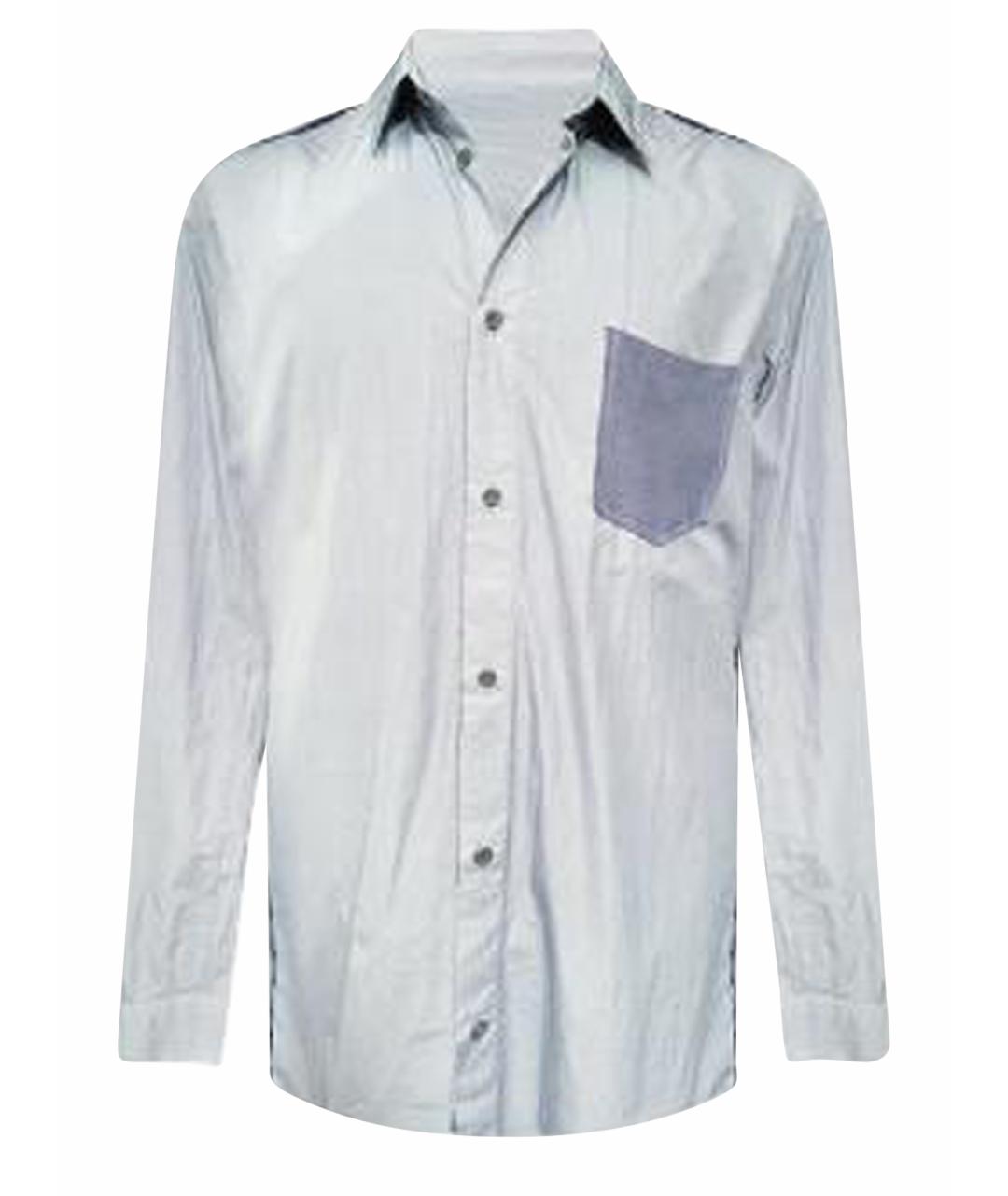 BOTTEGA VENETA Голубая хлопковая кэжуал рубашка, фото 1