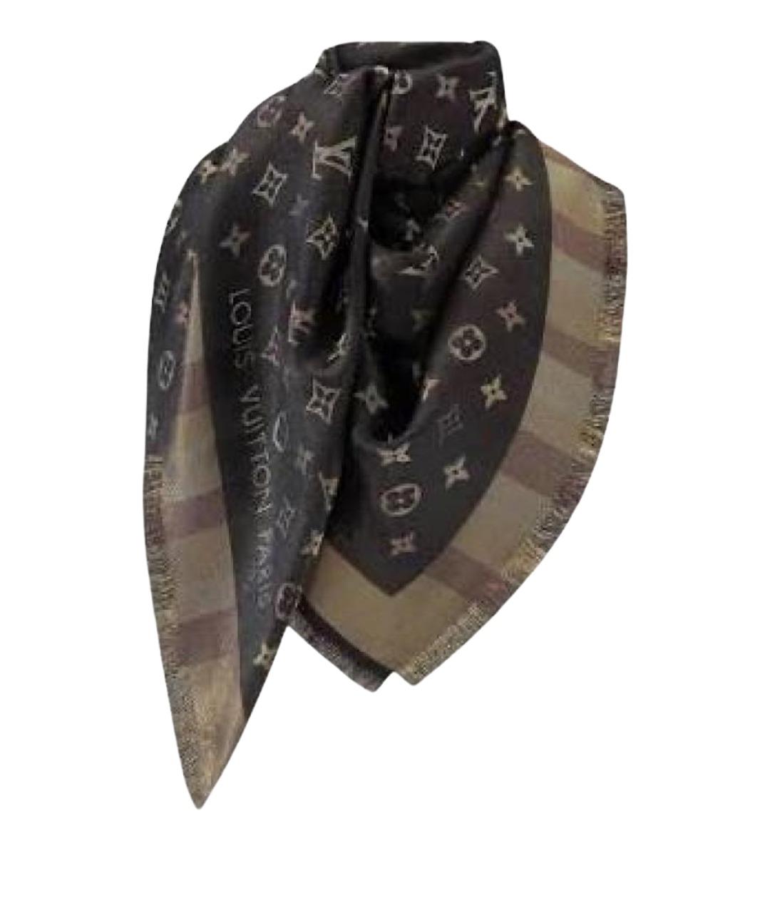 LOUIS VUITTON Коричневый платок, фото 1