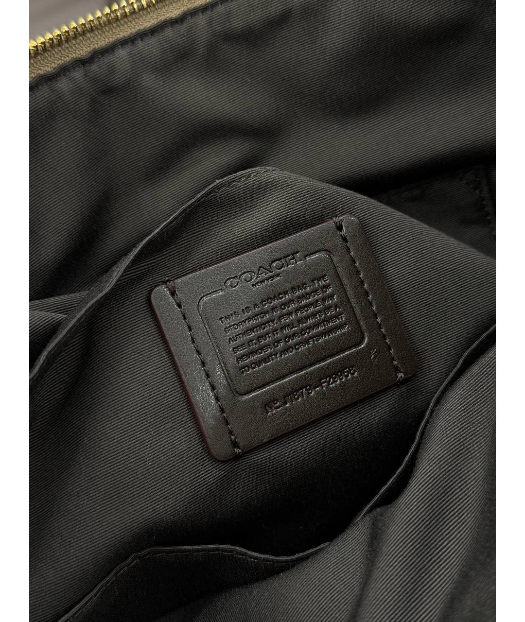 COACH Коричневая кожаная сумка тоут, фото 5