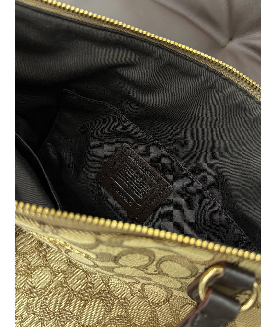 COACH Коричневая кожаная сумка тоут, фото 4