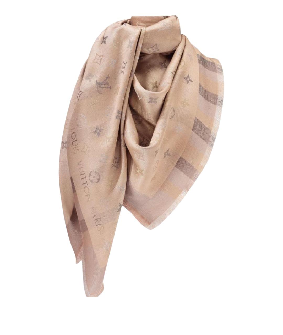 LOUIS VUITTON Бежевый платок, фото 1