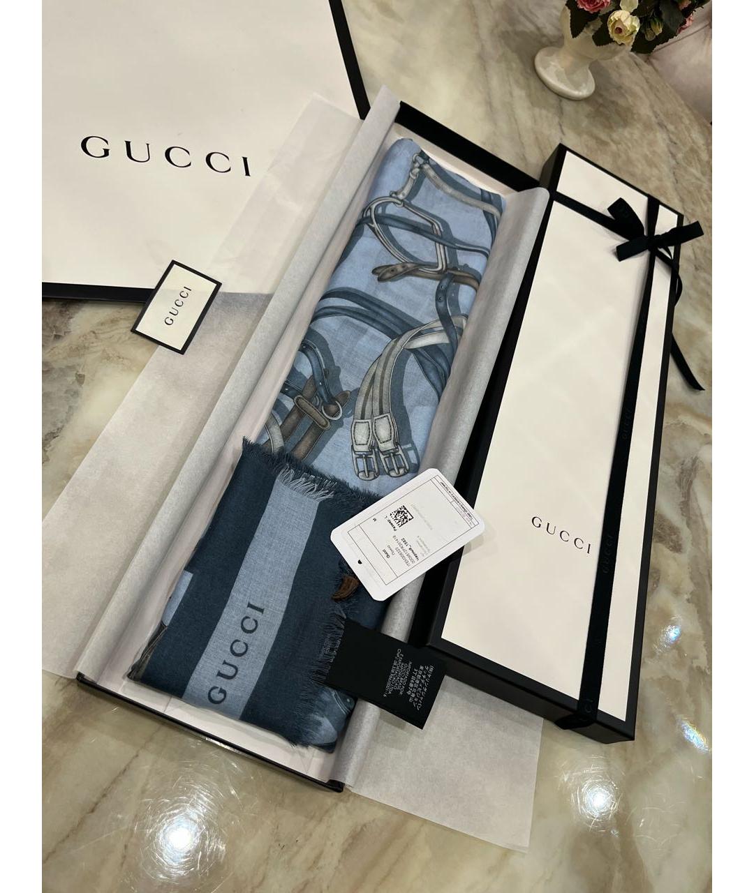 GUCCI Голубой платок, фото 3