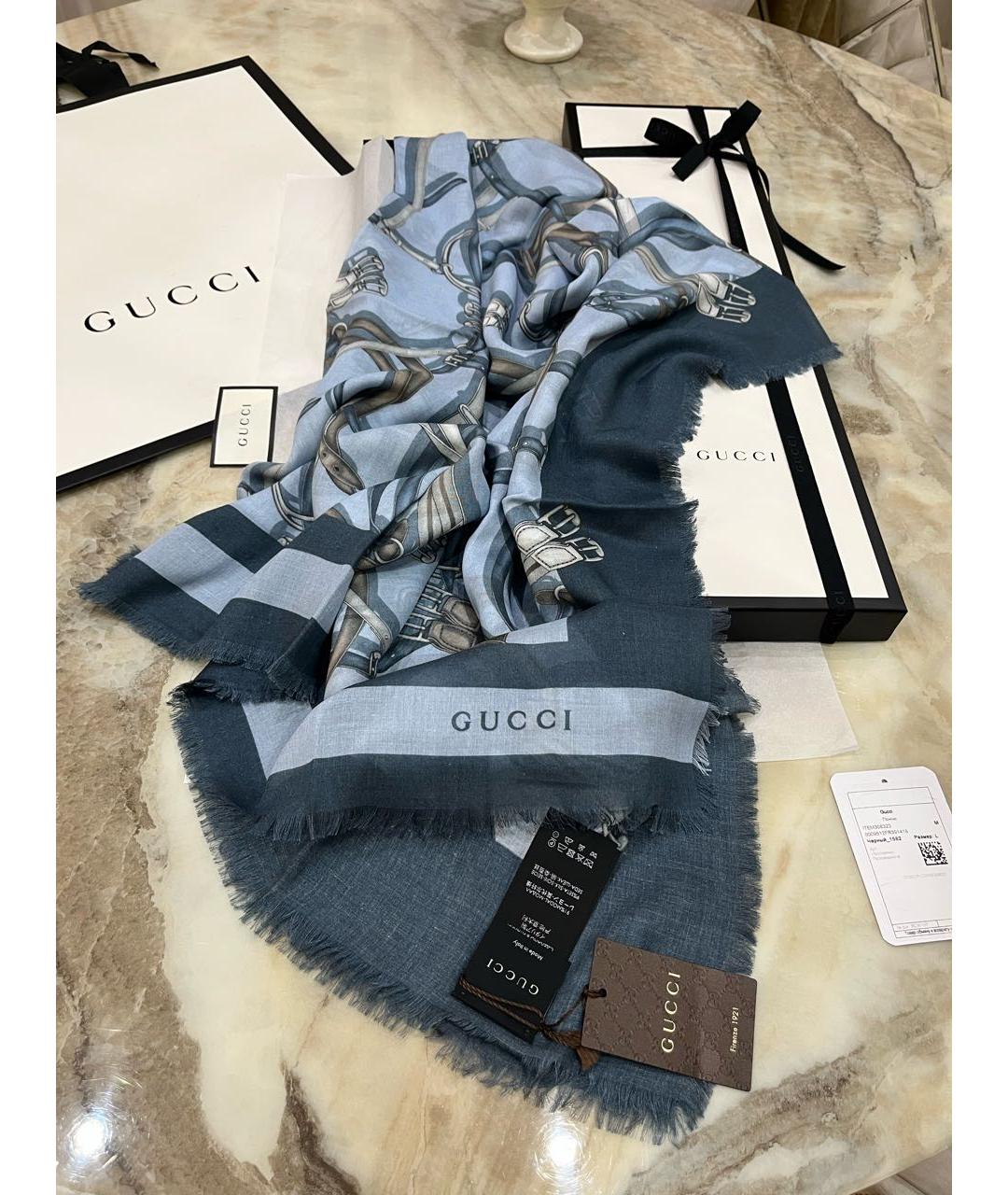 GUCCI Голубой платок, фото 7