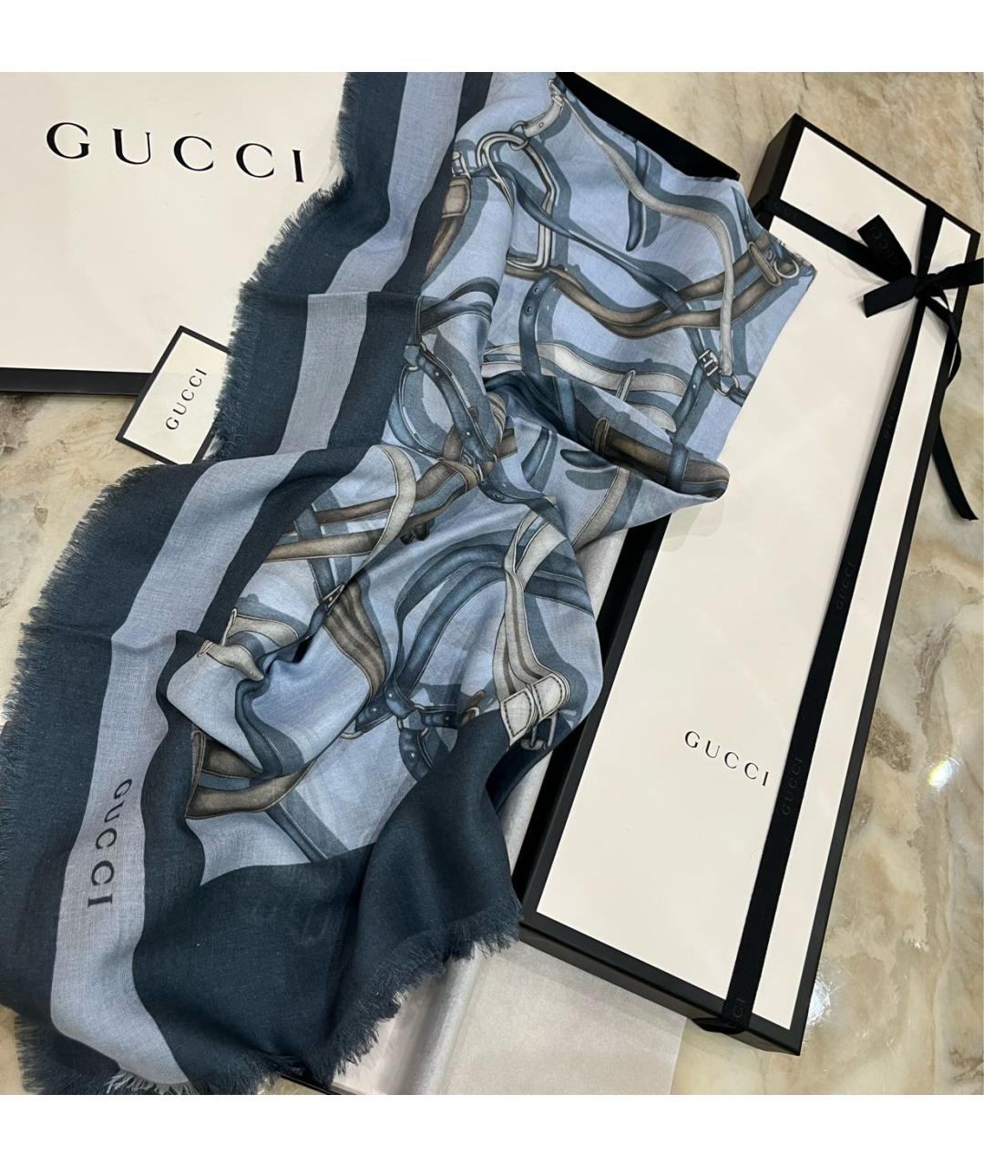 GUCCI Голубой платок, фото 6