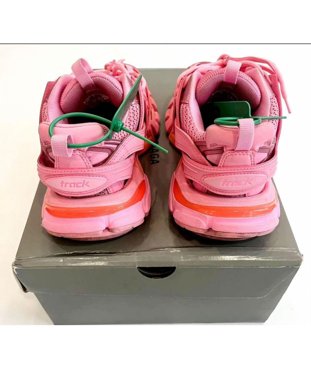 BALENCIAGA Розовые кожаные кроссовки, фото 3