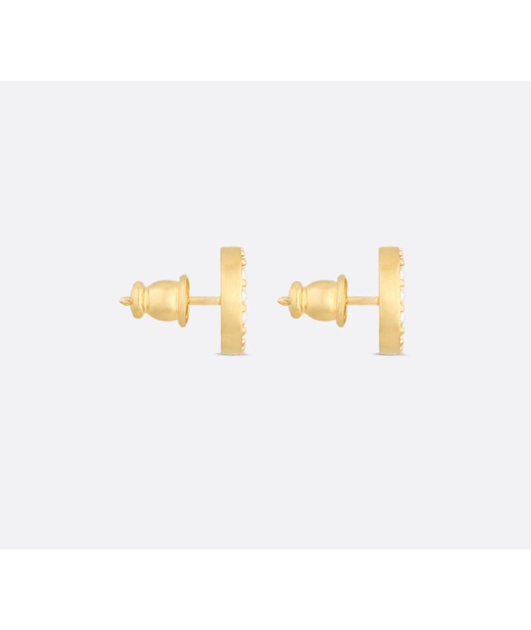 CHRISTIAN DIOR Золотые металлические серьги, фото 3