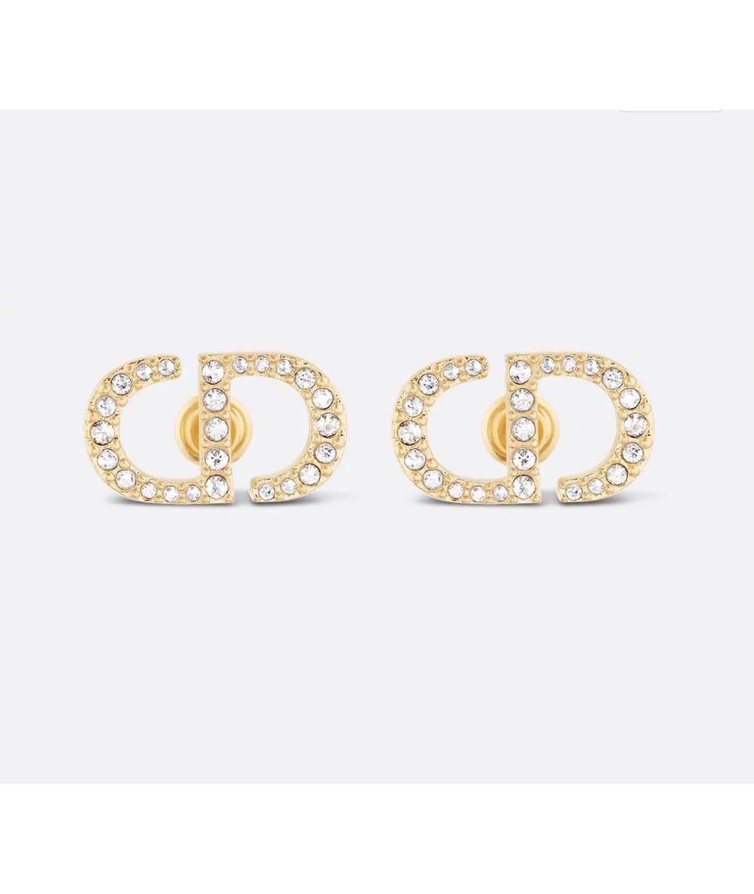 CHRISTIAN DIOR Золотые металлические серьги, фото 5