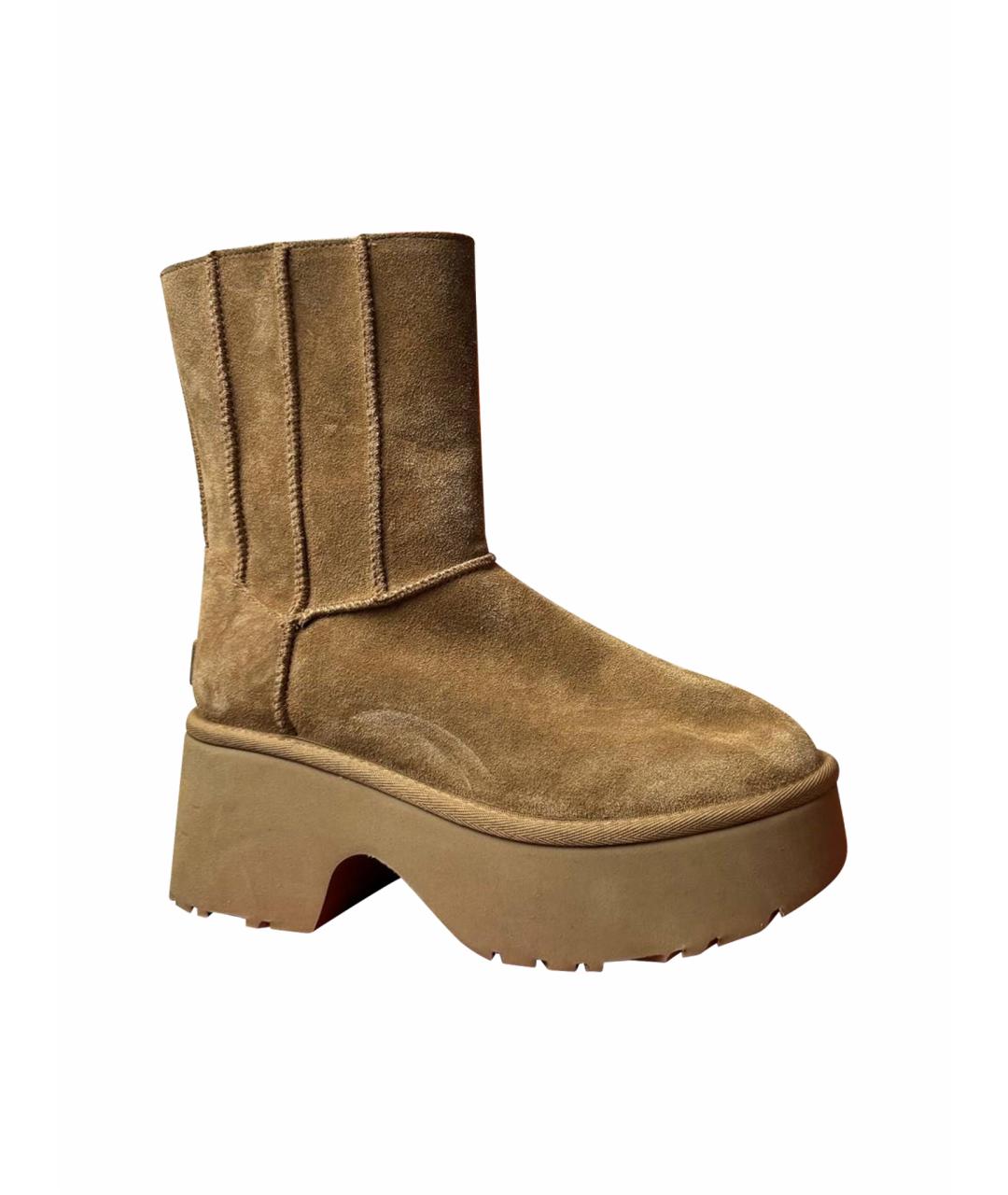 UGG AUSTRALIA Коричневые замшевые полусапоги, фото 1