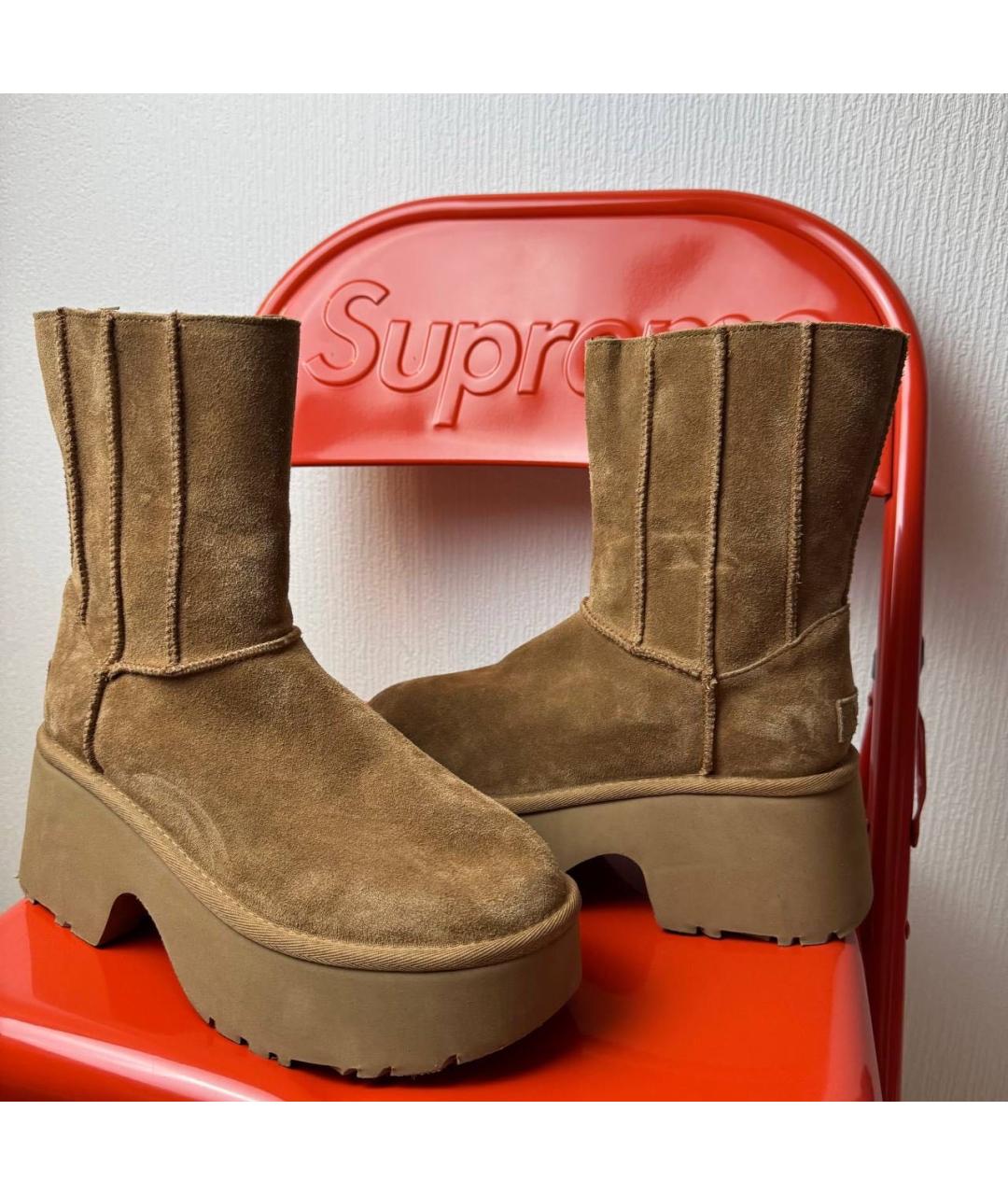 UGG AUSTRALIA Коричневые замшевые полусапоги, фото 2