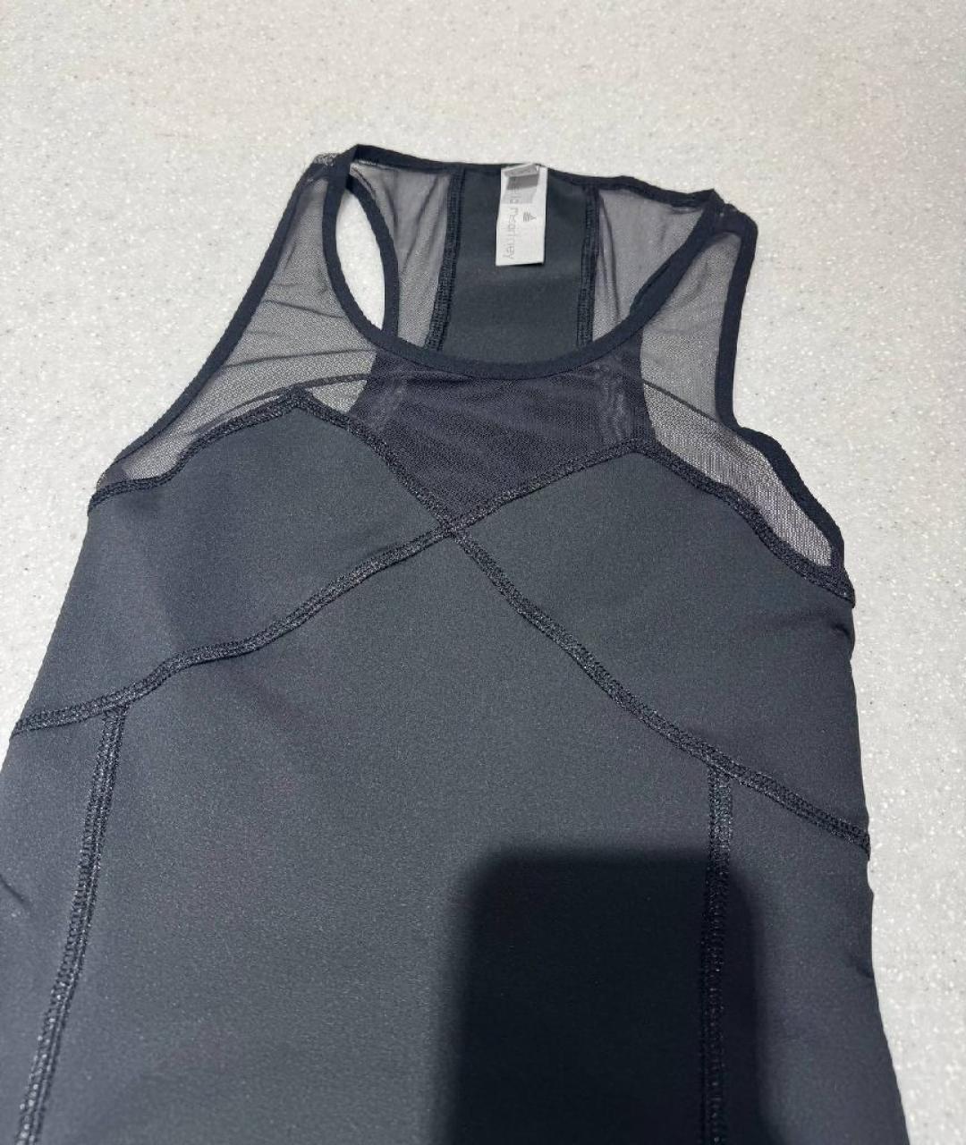 ADIDAS BY STELLA MCCARTNEY Черная полиамидовая майка, фото 4