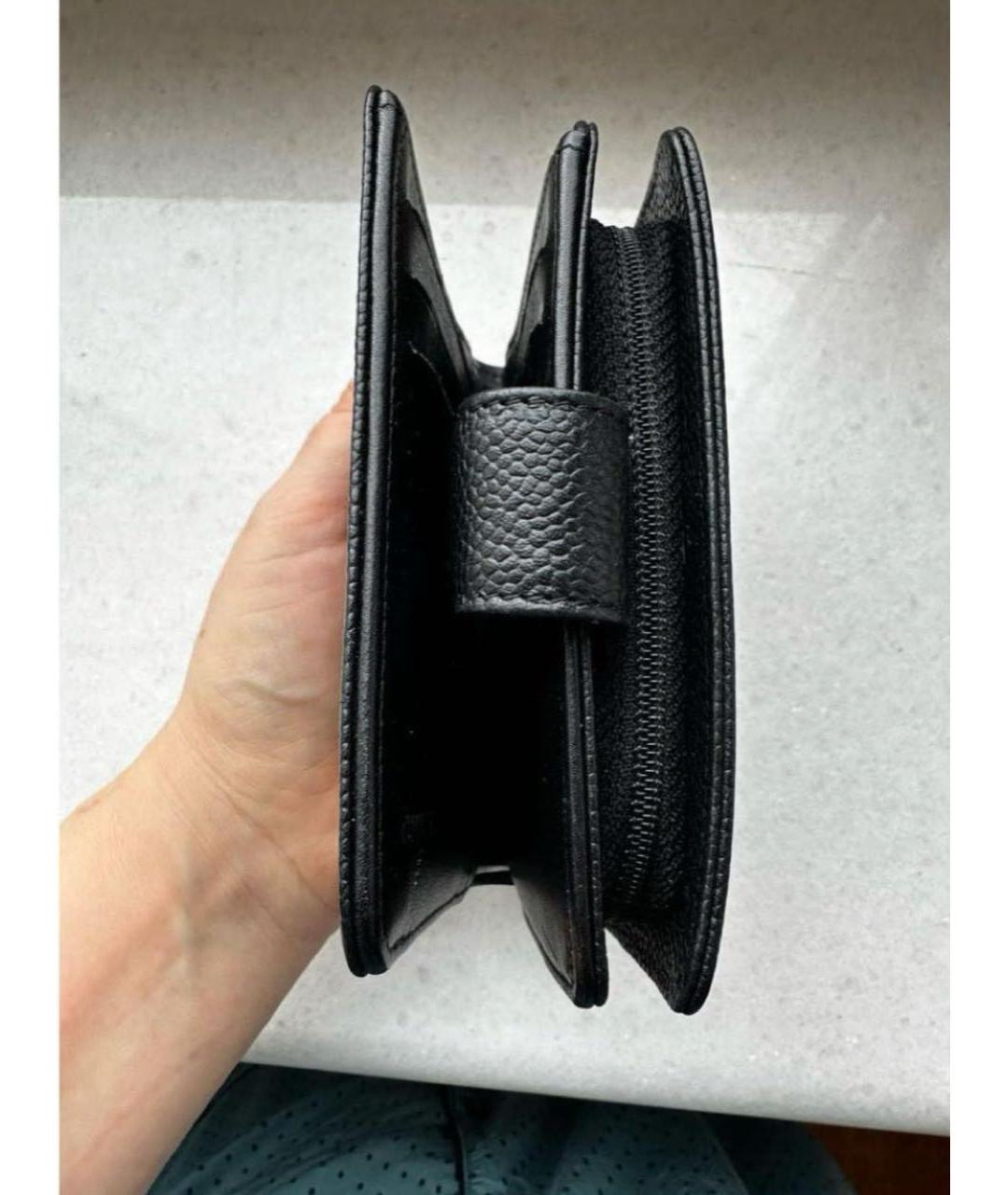 CHANEL Черный кожаный кошелек, фото 5