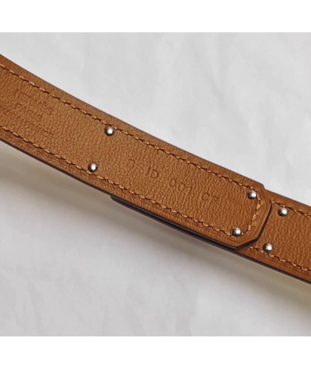 HERMES Желтый кожаный ремень, фото 3