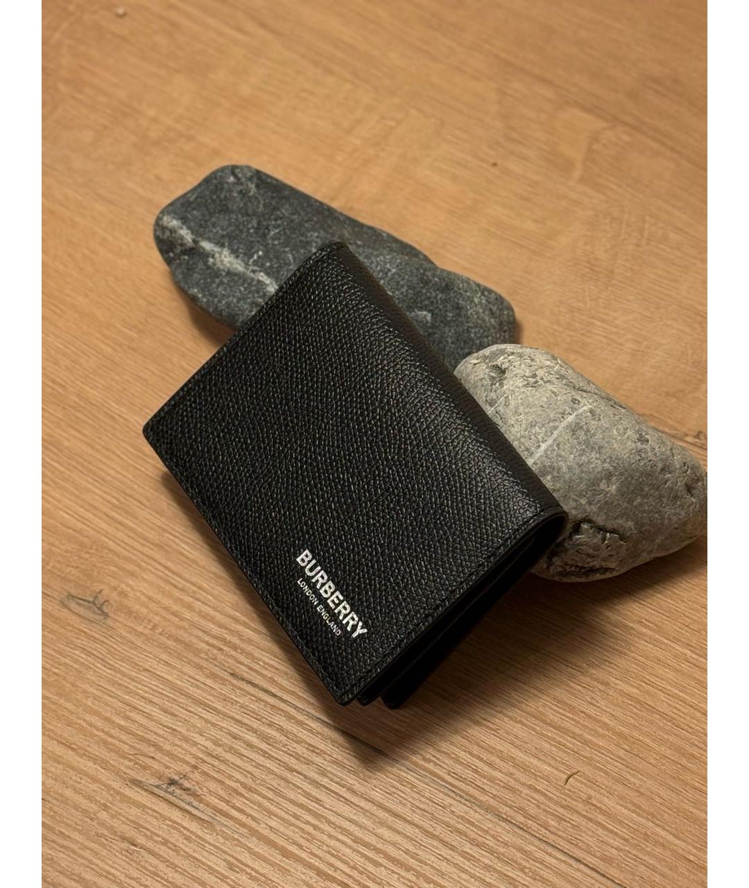 BURBERRY Черный кожаный кардхолдер, фото 6