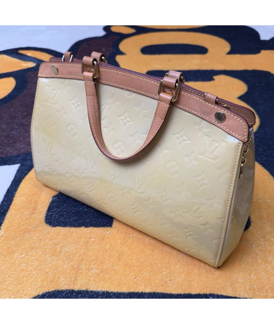 LOUIS VUITTON Горчичная сумка с короткими ручками, фото 2