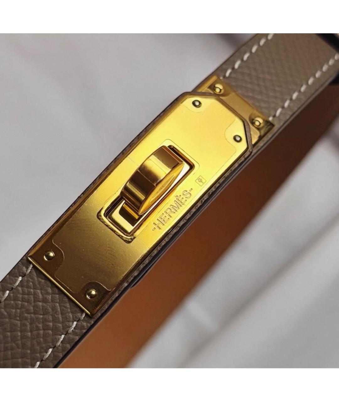 HERMES Коричневый кожаный ремень, фото 3