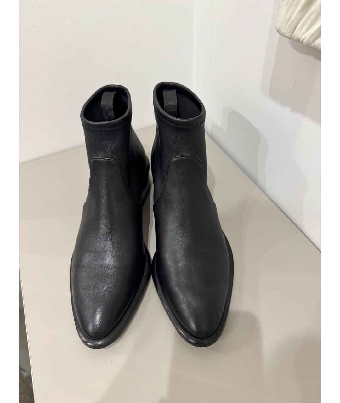 ALEXANDER WANG Черные кожаные ботинки, фото 2