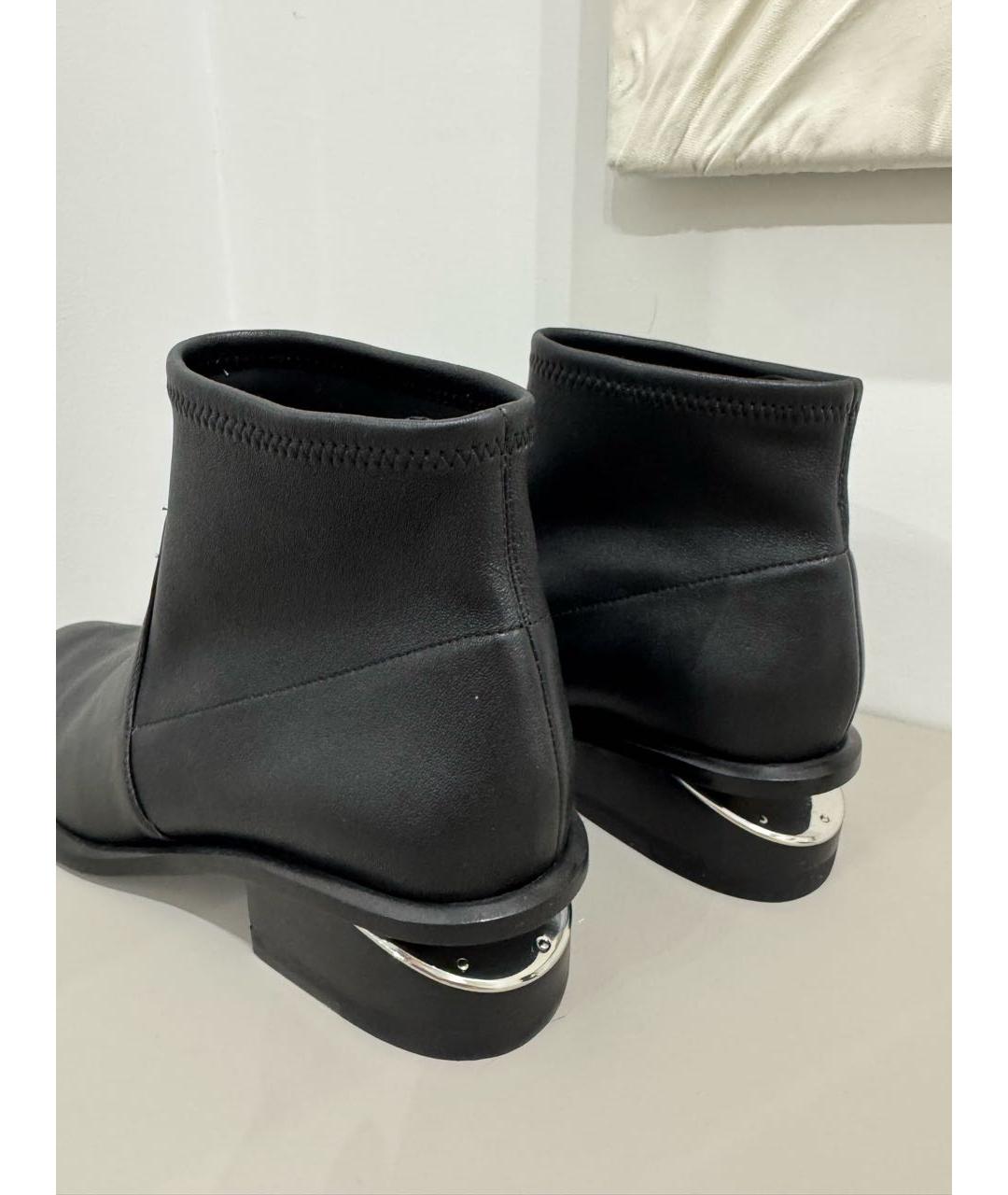 ALEXANDER WANG Черные кожаные ботинки, фото 3