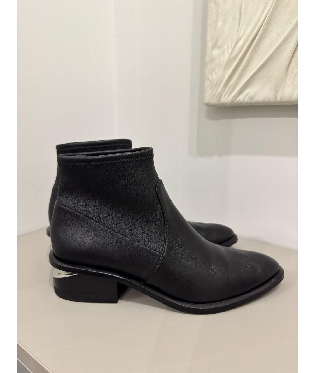 ALEXANDER WANG Черные кожаные ботинки, фото 6