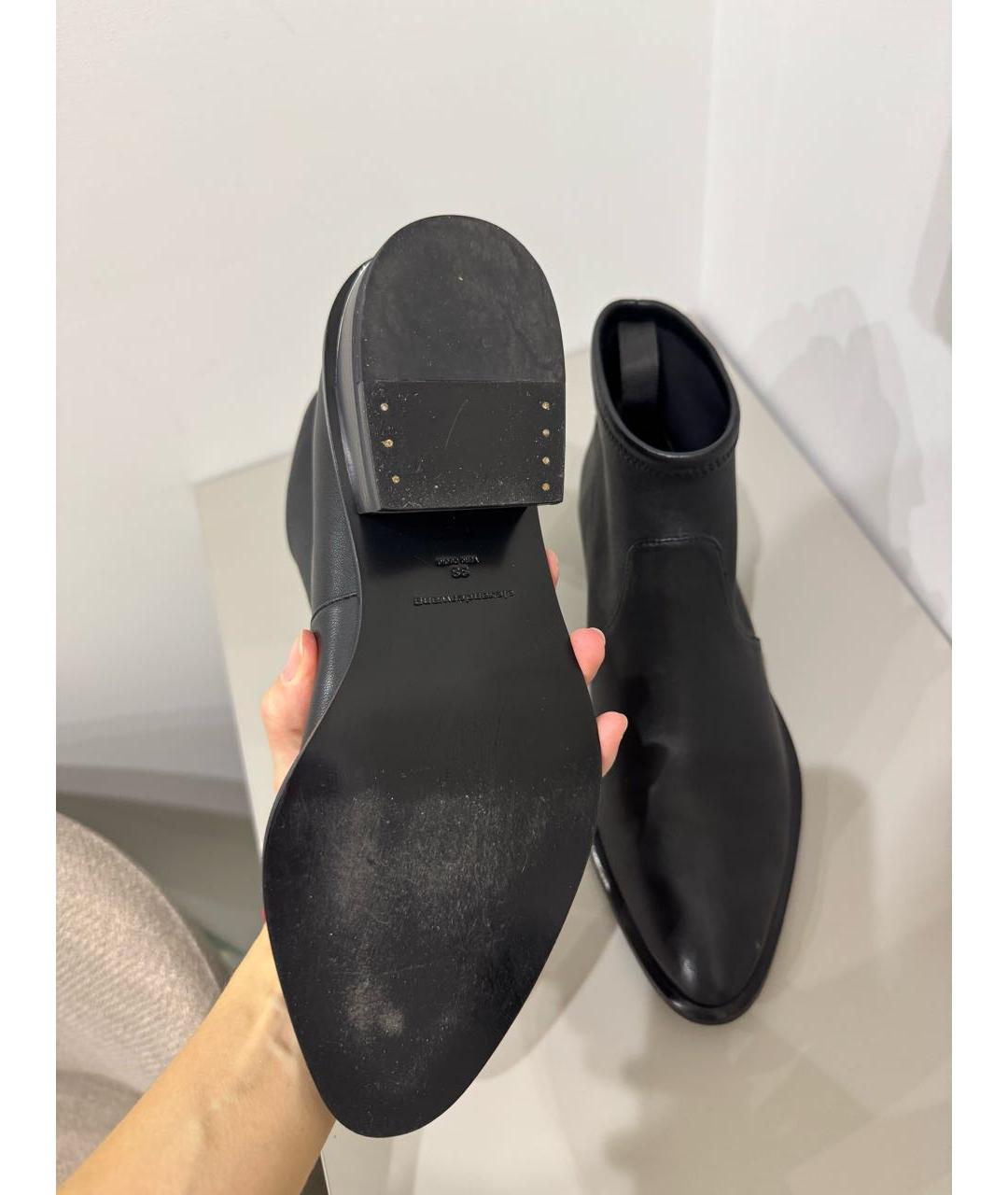 ALEXANDER WANG Черные кожаные ботинки, фото 5