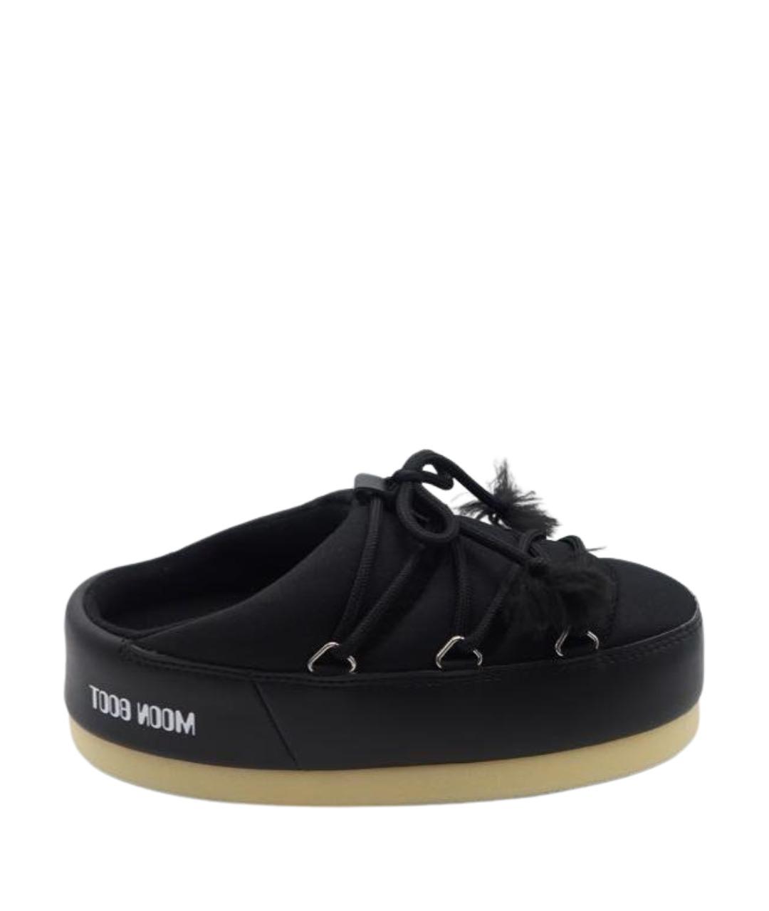 MOON BOOT Черные текстильные ботинки, фото 1