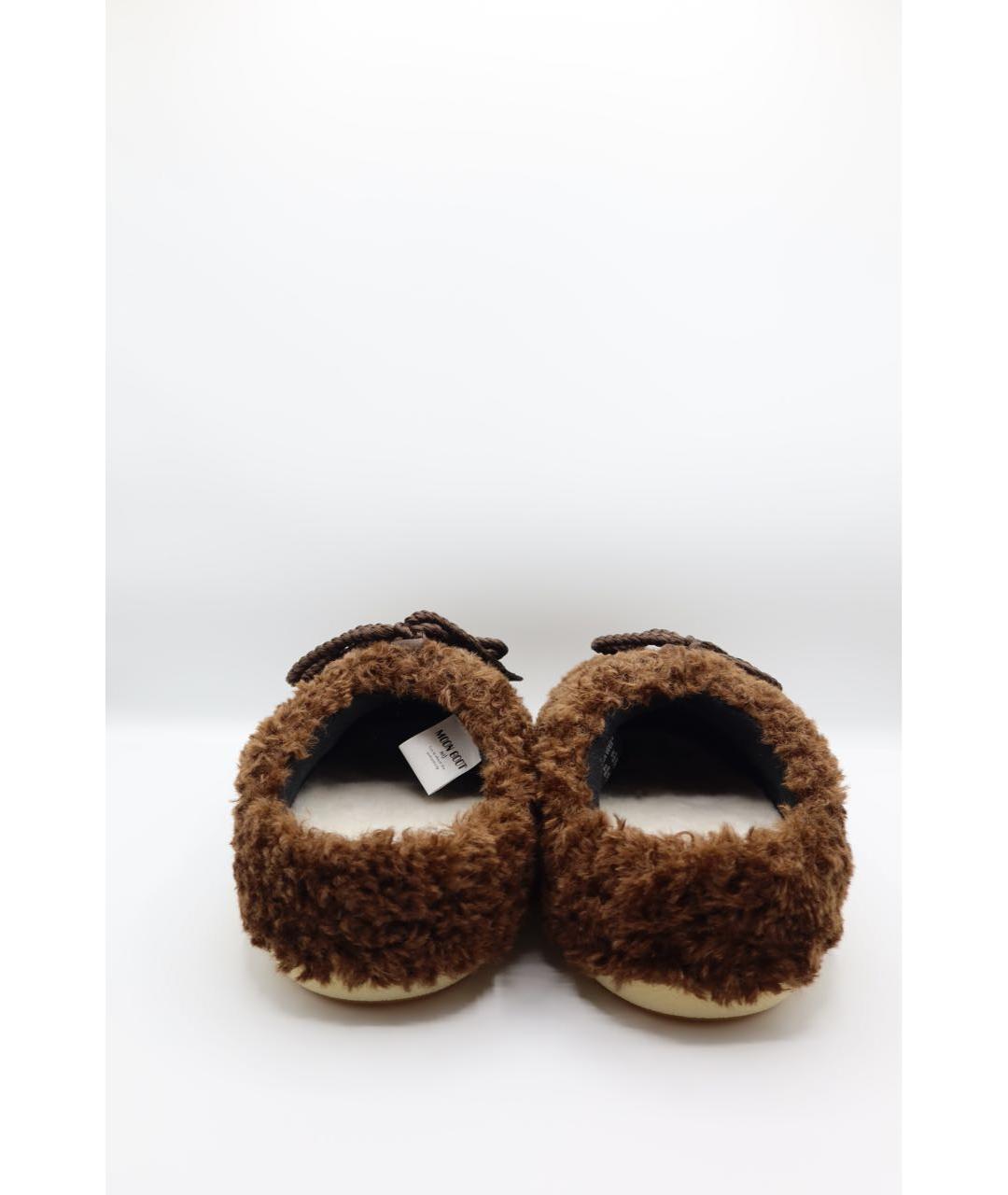 MOON BOOT Коричневые текстильные ботинки, фото 5