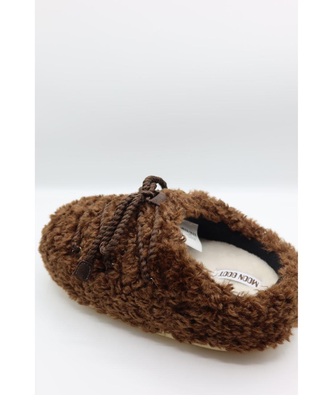 MOON BOOT Коричневые текстильные ботинки, фото 2