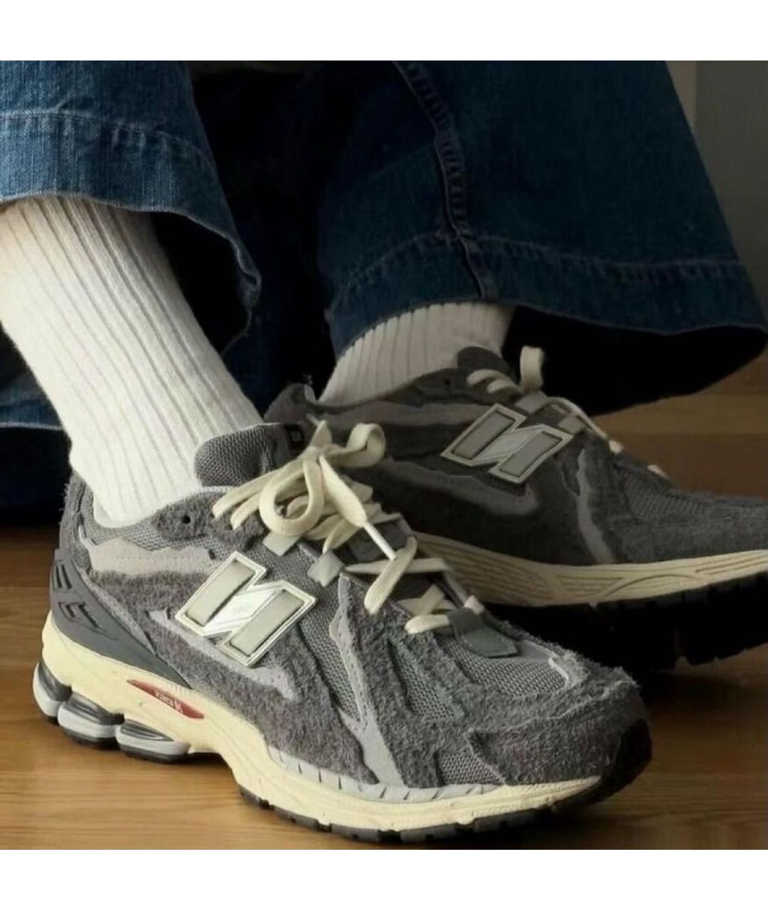 NEW BALANCE Серые замшевые кроссовки, фото 4