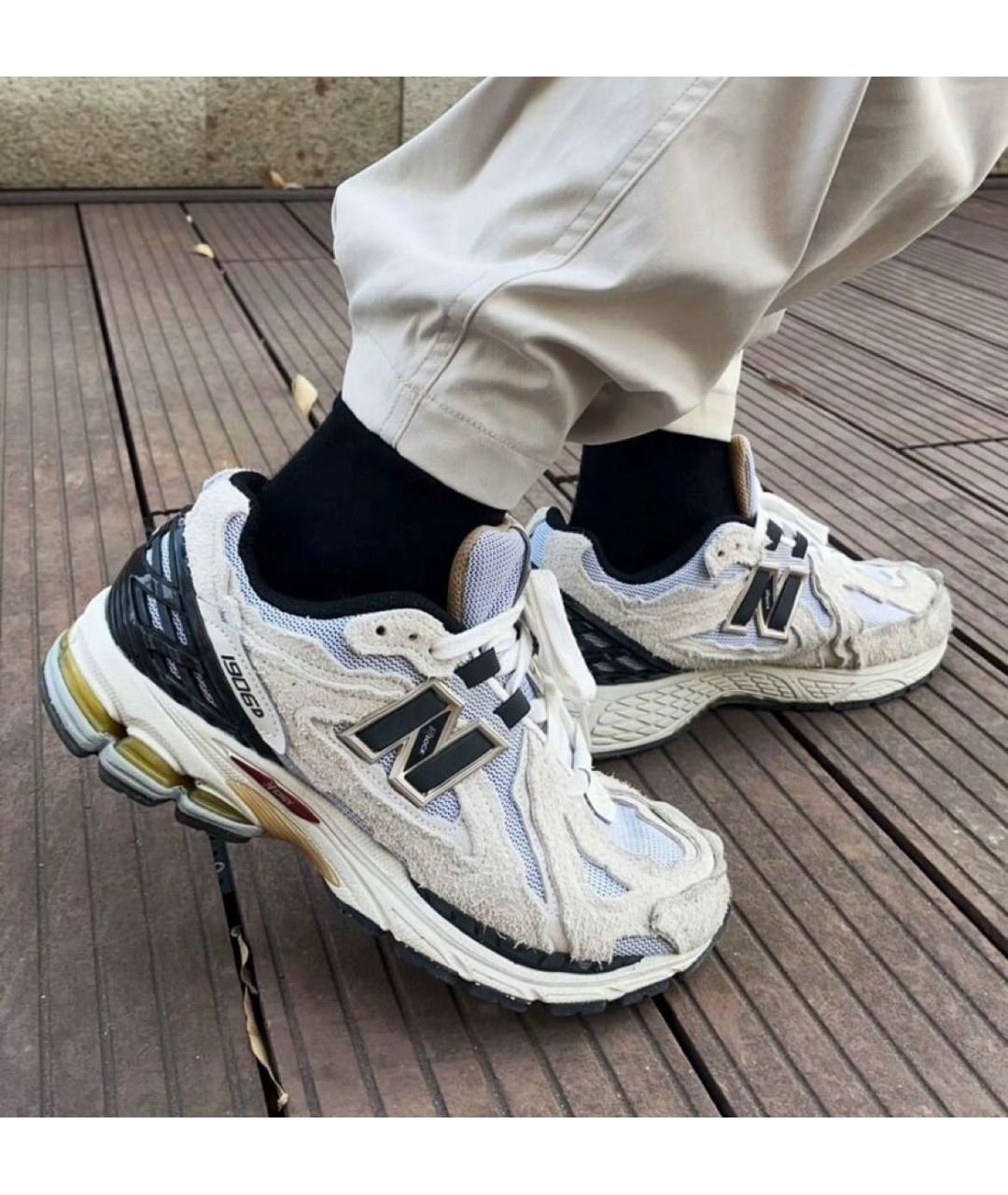 NEW BALANCE Бежевые замшевые низкие кроссовки / кеды, фото 4