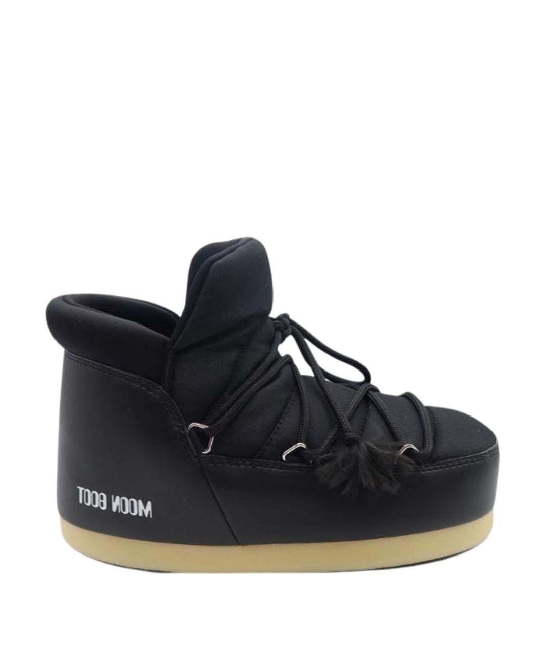 MOON BOOT Черные текстильные ботинки, фото 1