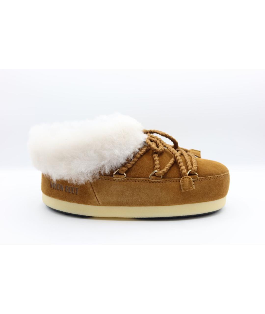MOON BOOT Коричневые замшевые ботинки, фото 5