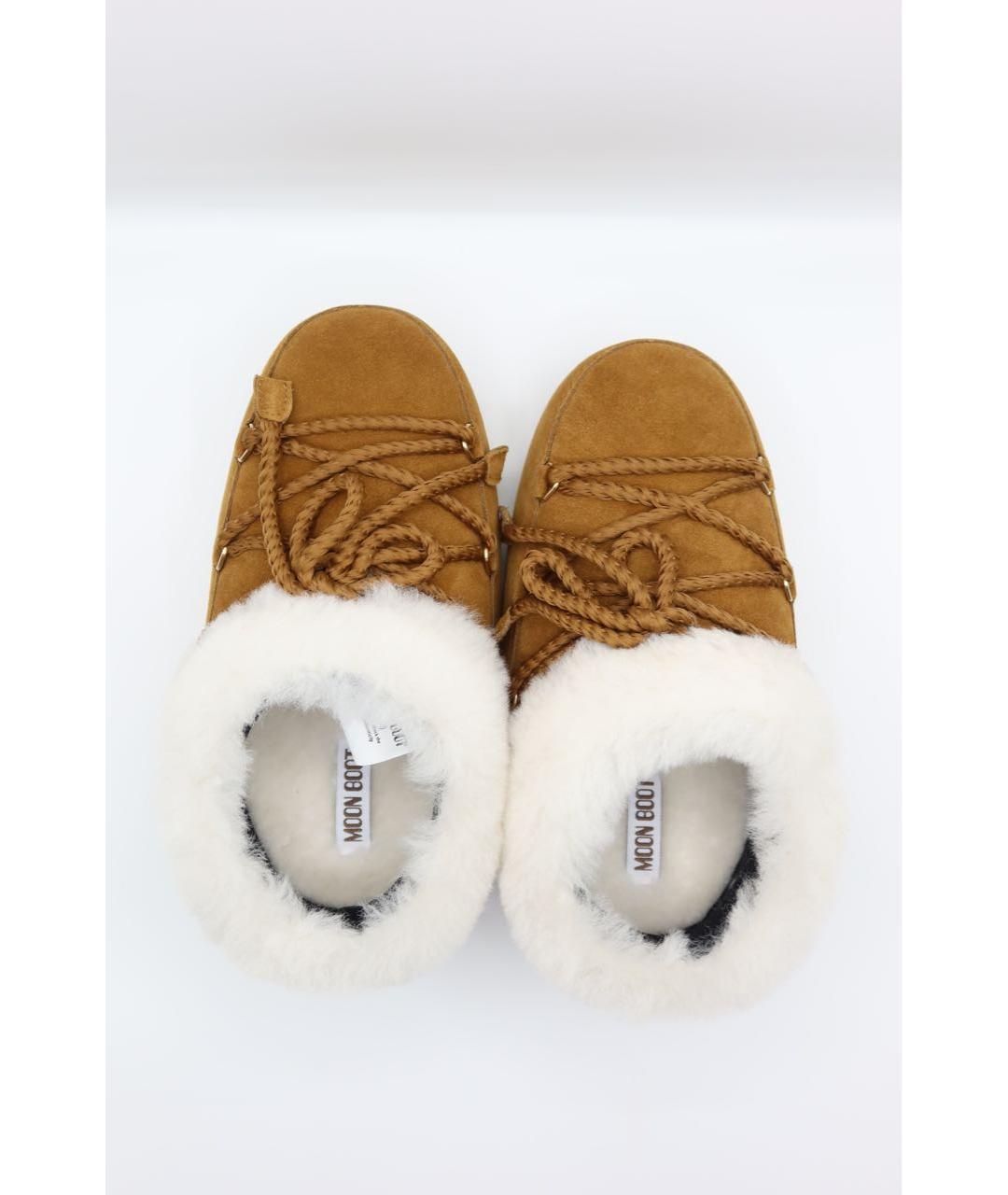 MOON BOOT Коричневые замшевые ботинки, фото 6