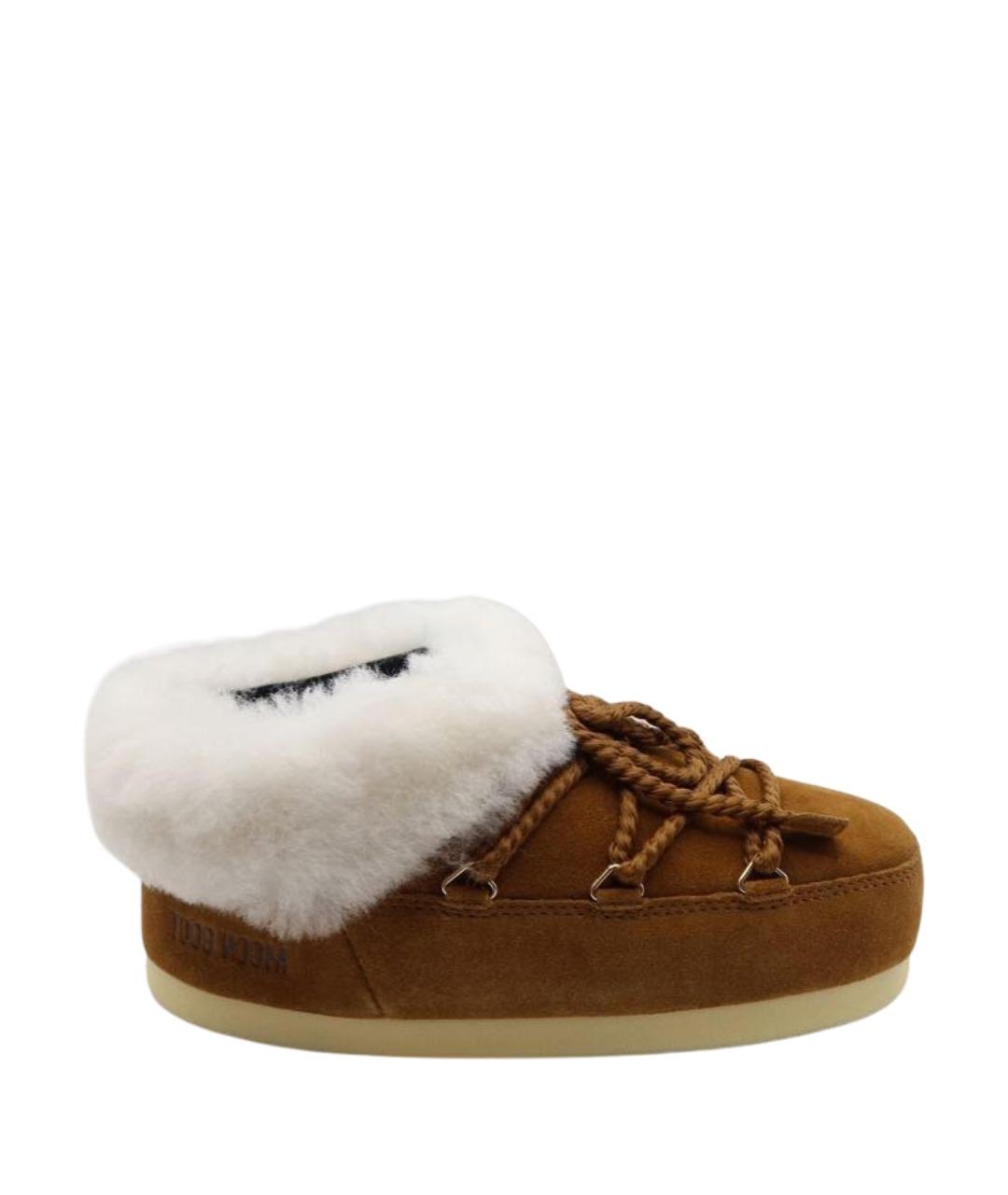 MOON BOOT Коричневые замшевые ботинки, фото 1