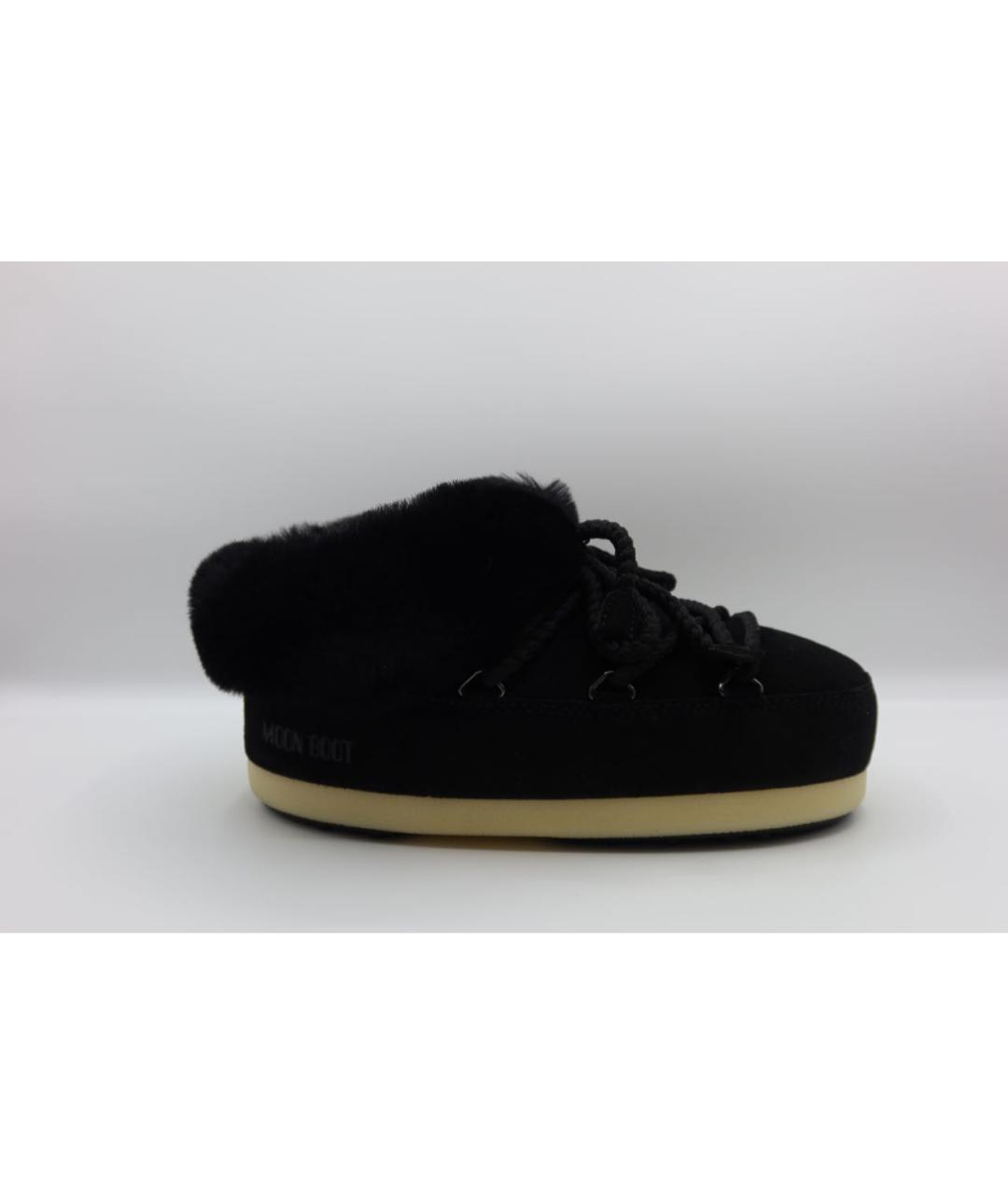 MOON BOOT Черные замшевые ботинки, фото 4