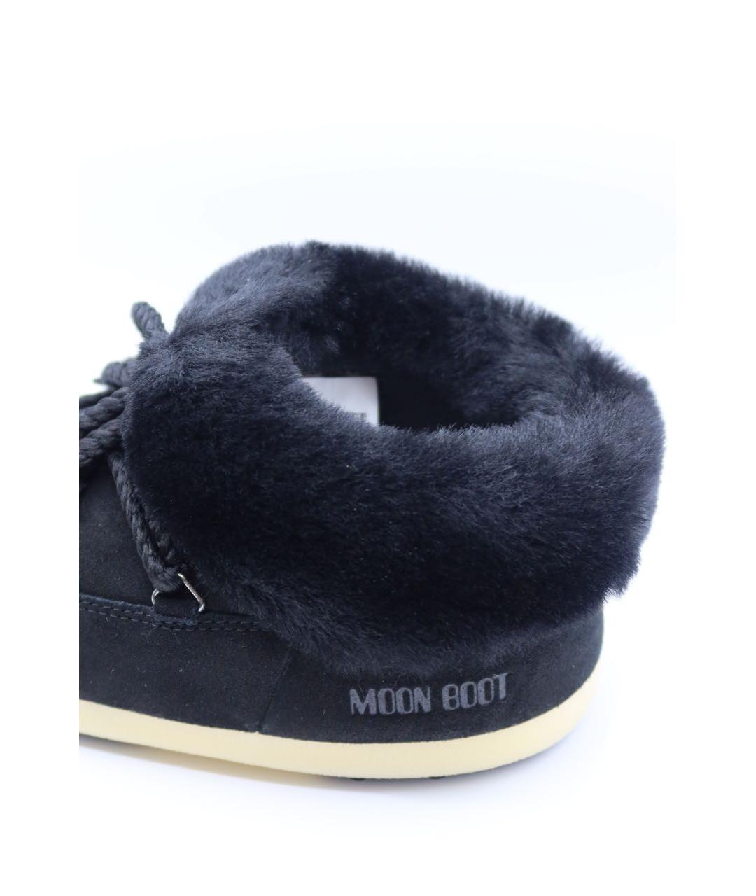 MOON BOOT Черные замшевые ботинки, фото 3