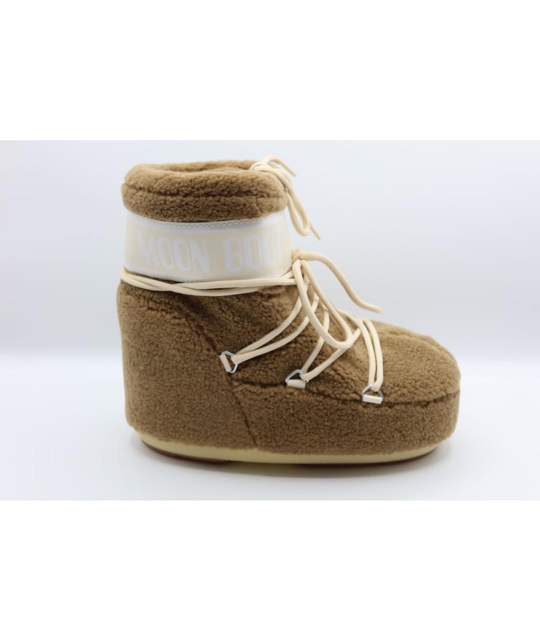 MOON BOOT Коричневые замшевые ботинки, фото 4