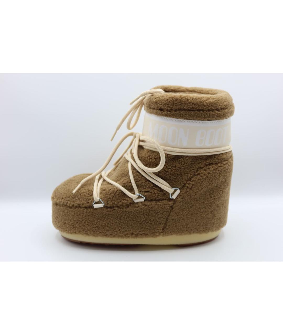 MOON BOOT Коричневые замшевые ботинки, фото 2