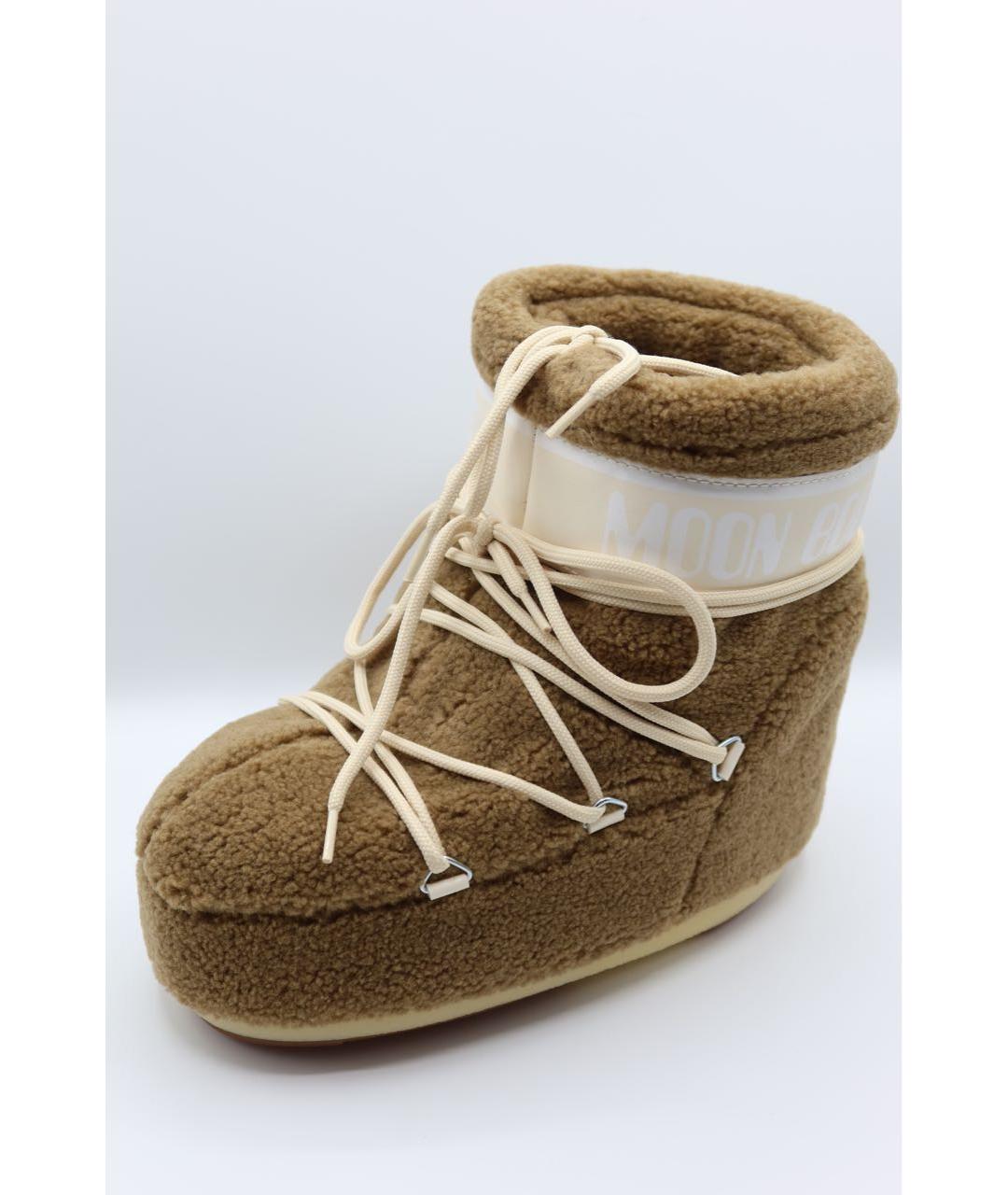 MOON BOOT Коричневые замшевые ботинки, фото 3