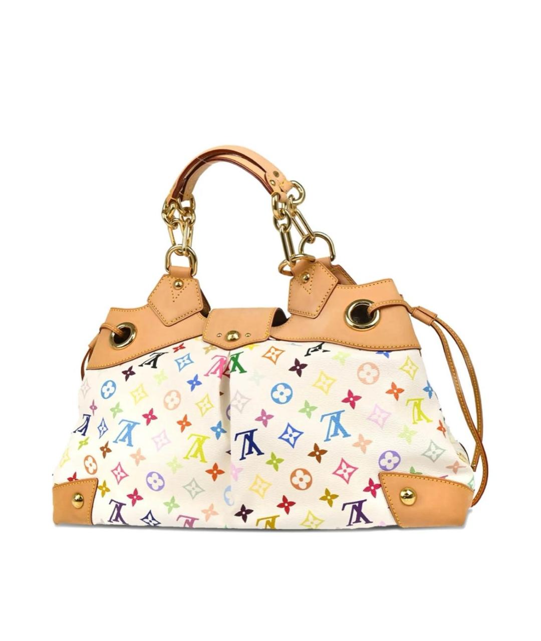 LOUIS VUITTON Белая кожаная сумка тоут, фото 2