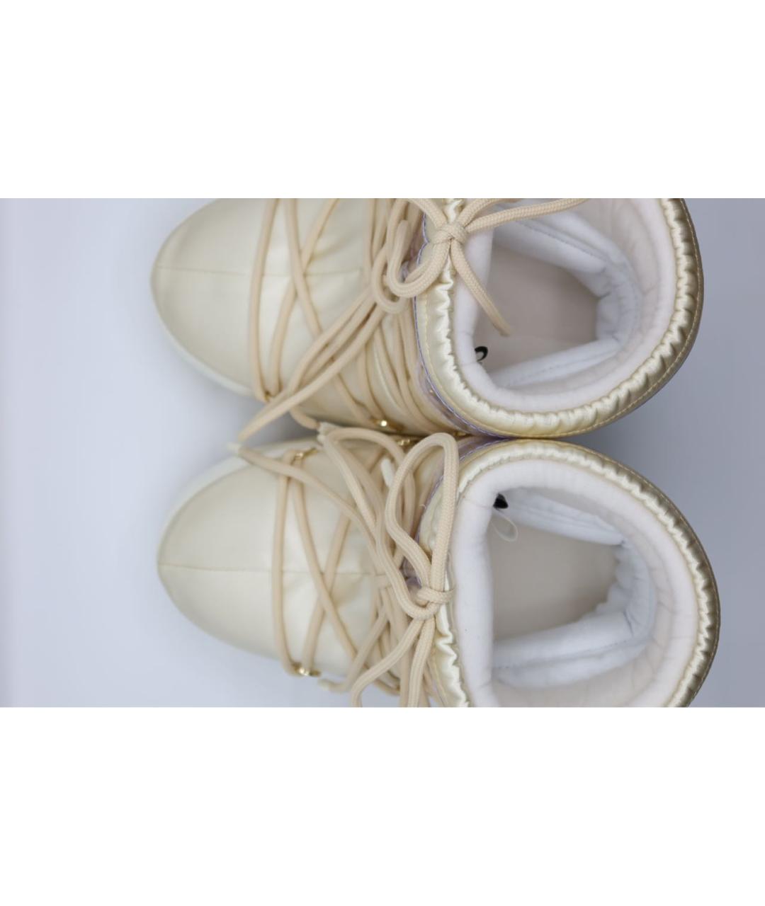 MOON BOOT Бежевые текстильные ботинки, фото 6