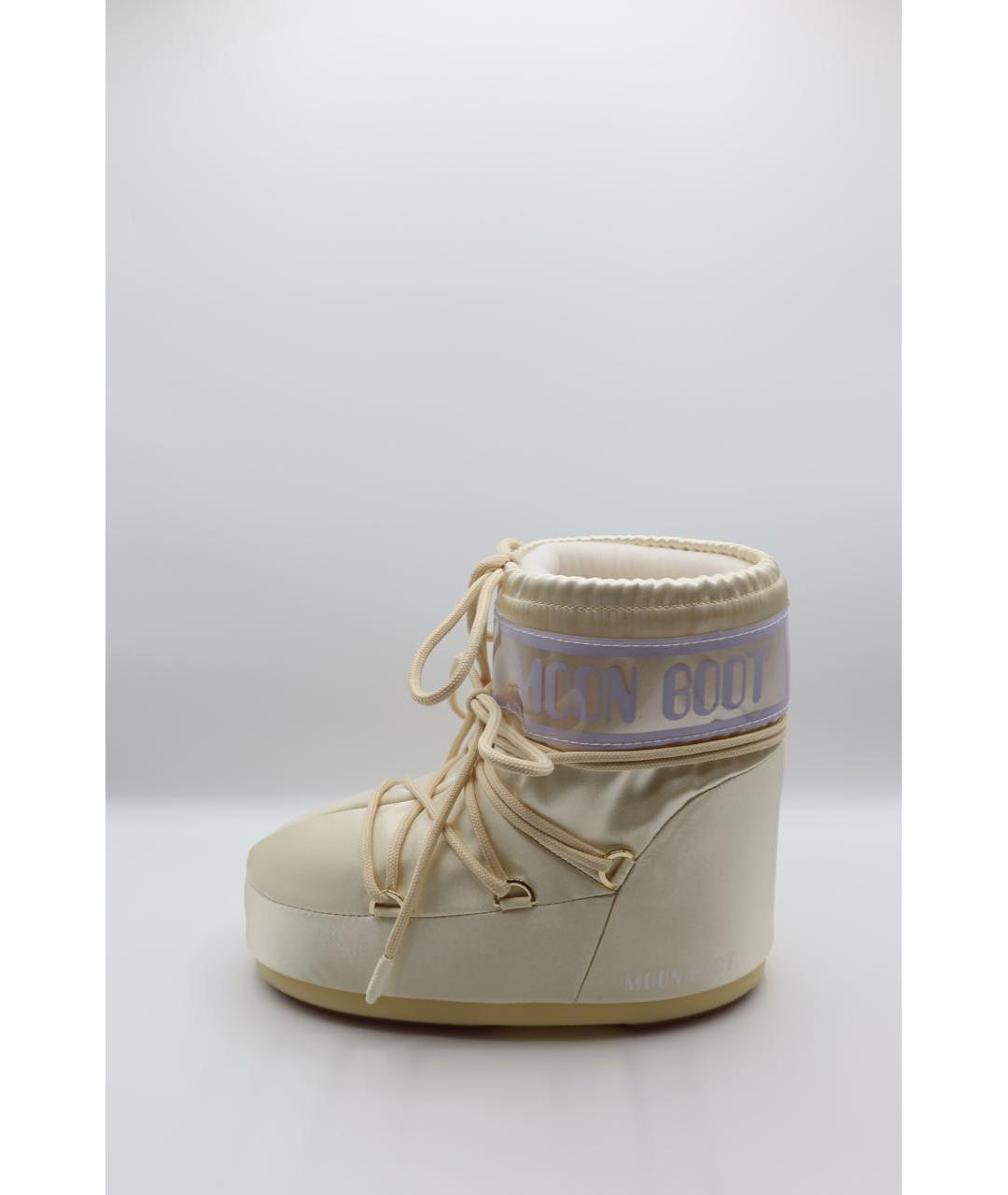 MOON BOOT Бежевые текстильные ботинки, фото 8