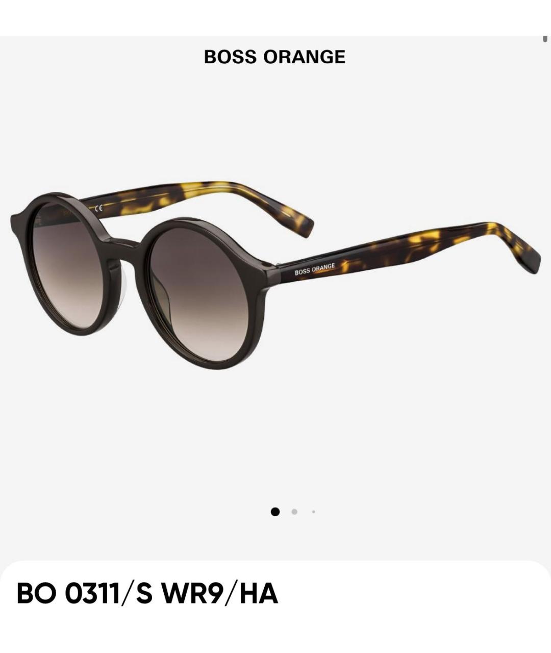 HUGO BOSS Коричневые пластиковые солнцезащитные очки, фото 2