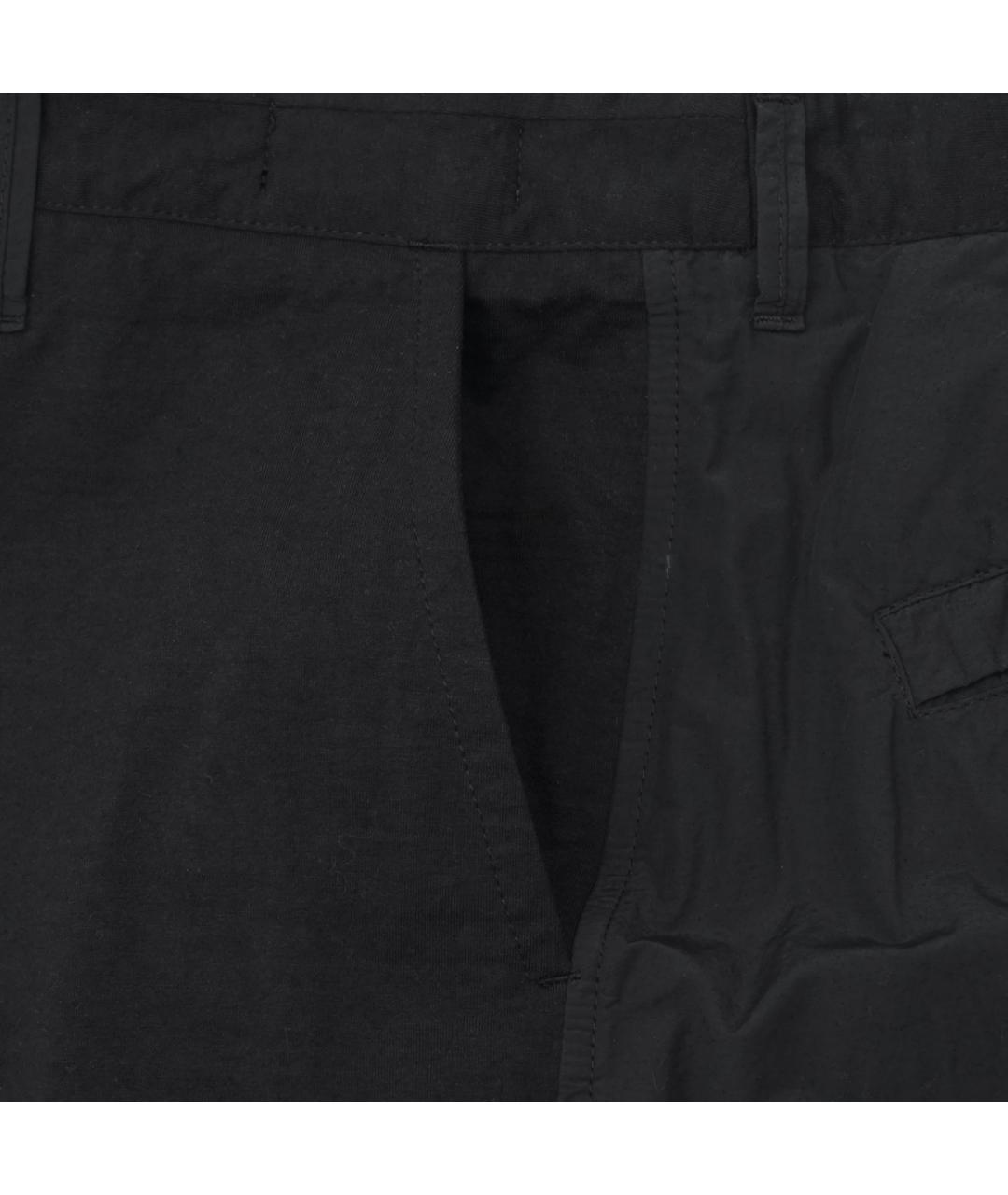 STONE ISLAND Черные полиамидовые повседневные брюки, фото 3