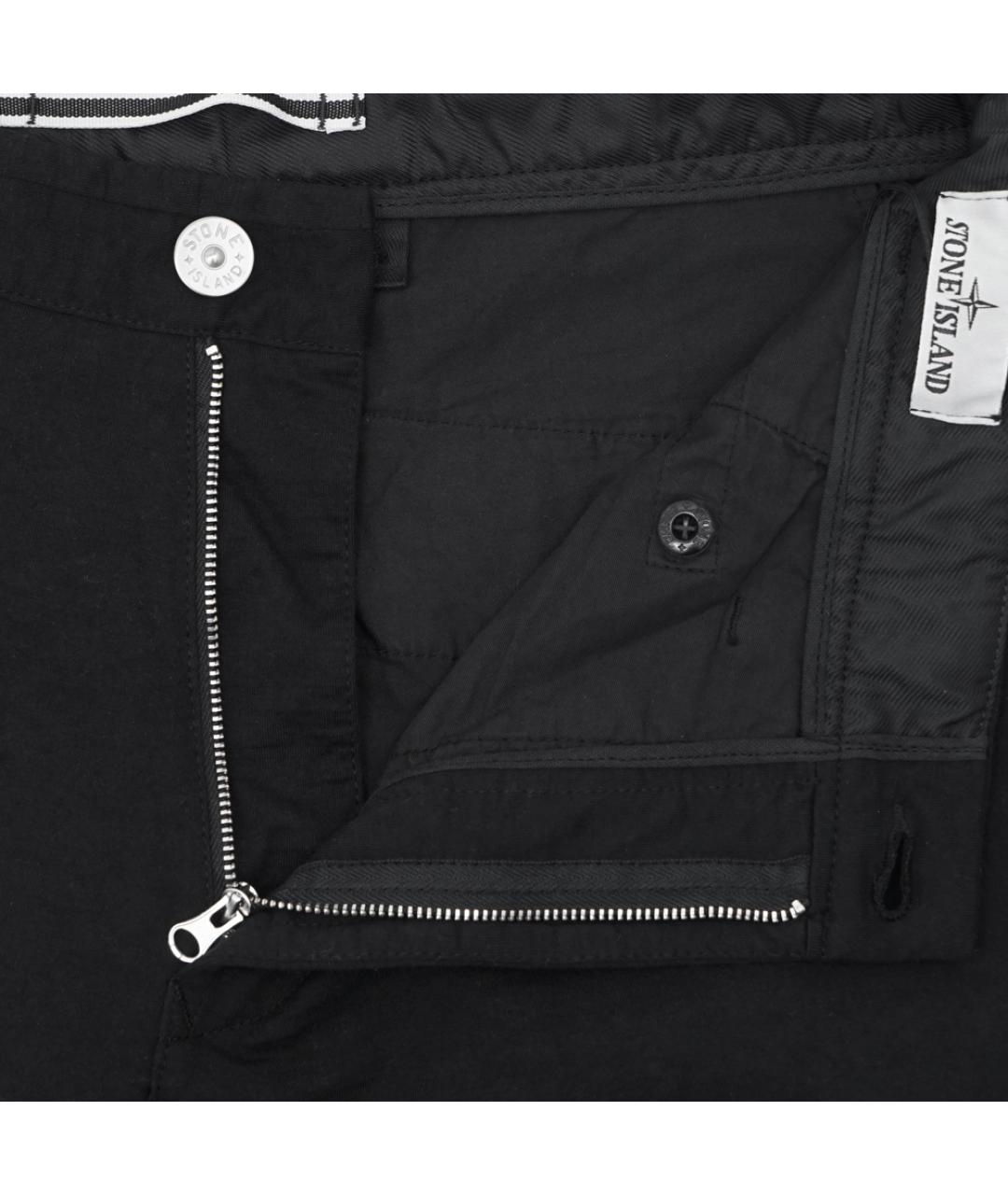 STONE ISLAND Черные полиамидовые повседневные брюки, фото 2